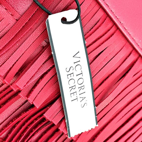 NWT Victoria's Secret Red On The FRINGE NIGHT OUT WRISTLET CLUTCH Bag - Picture 4 of 6